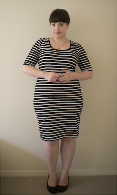 The plus size striped dress from 17 Sundays
