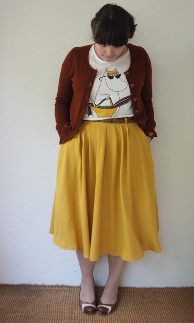 Frocks and Frou Frou - Moomintroll Top & Mustard Skirt