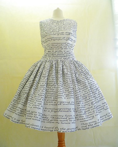 Custom printed book dress